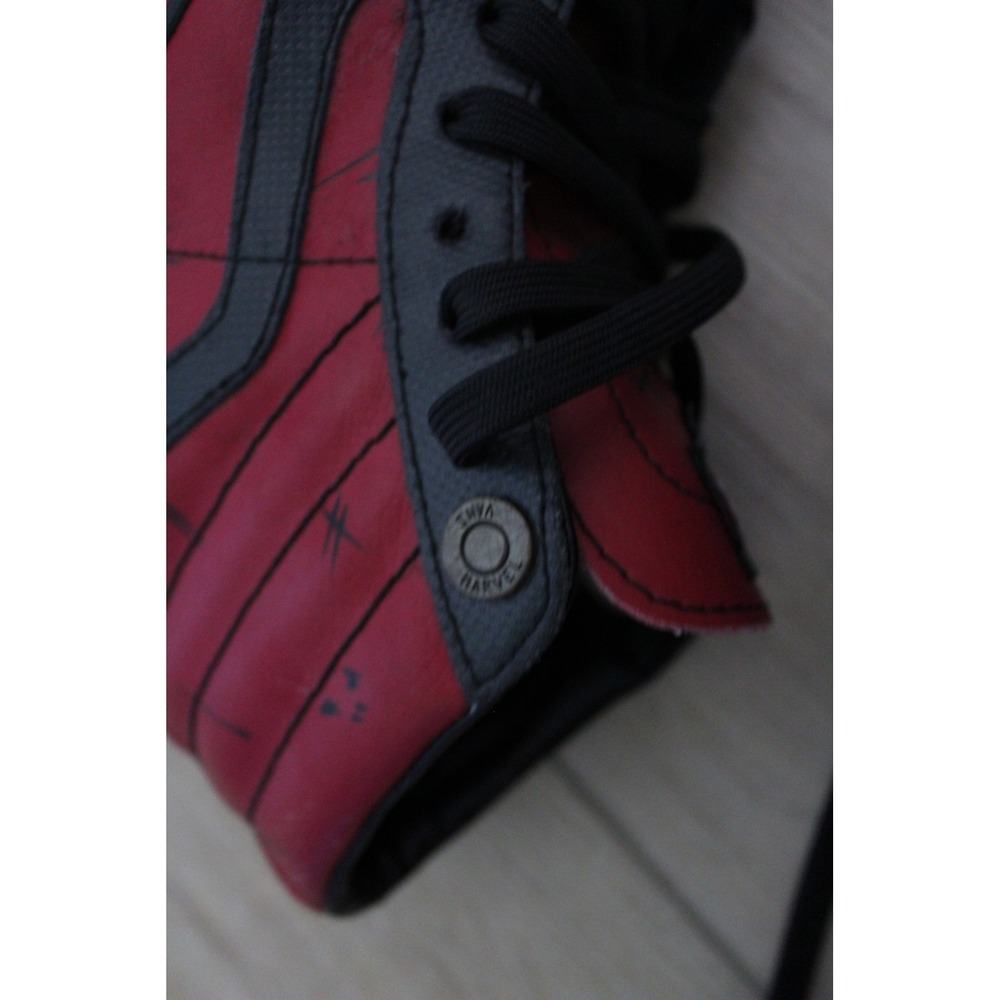 LTD Vans x Marvel Deadpool Sk8-Hi Red Black High Top Sneakers Mens 6 Women's 7.5 - Picture 6 of 8